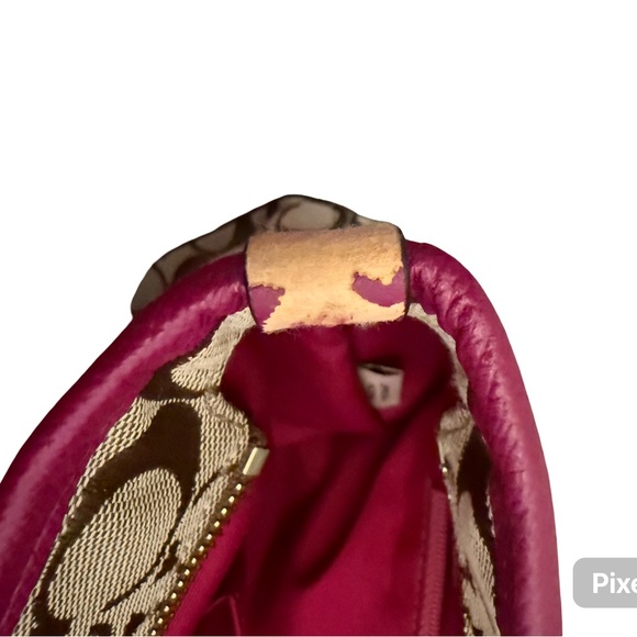 Coach Brown and Pink Signature Tote - Picture 2 of 4